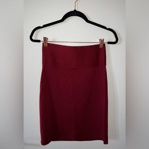 Burgundy Pencil Skirt Size S
